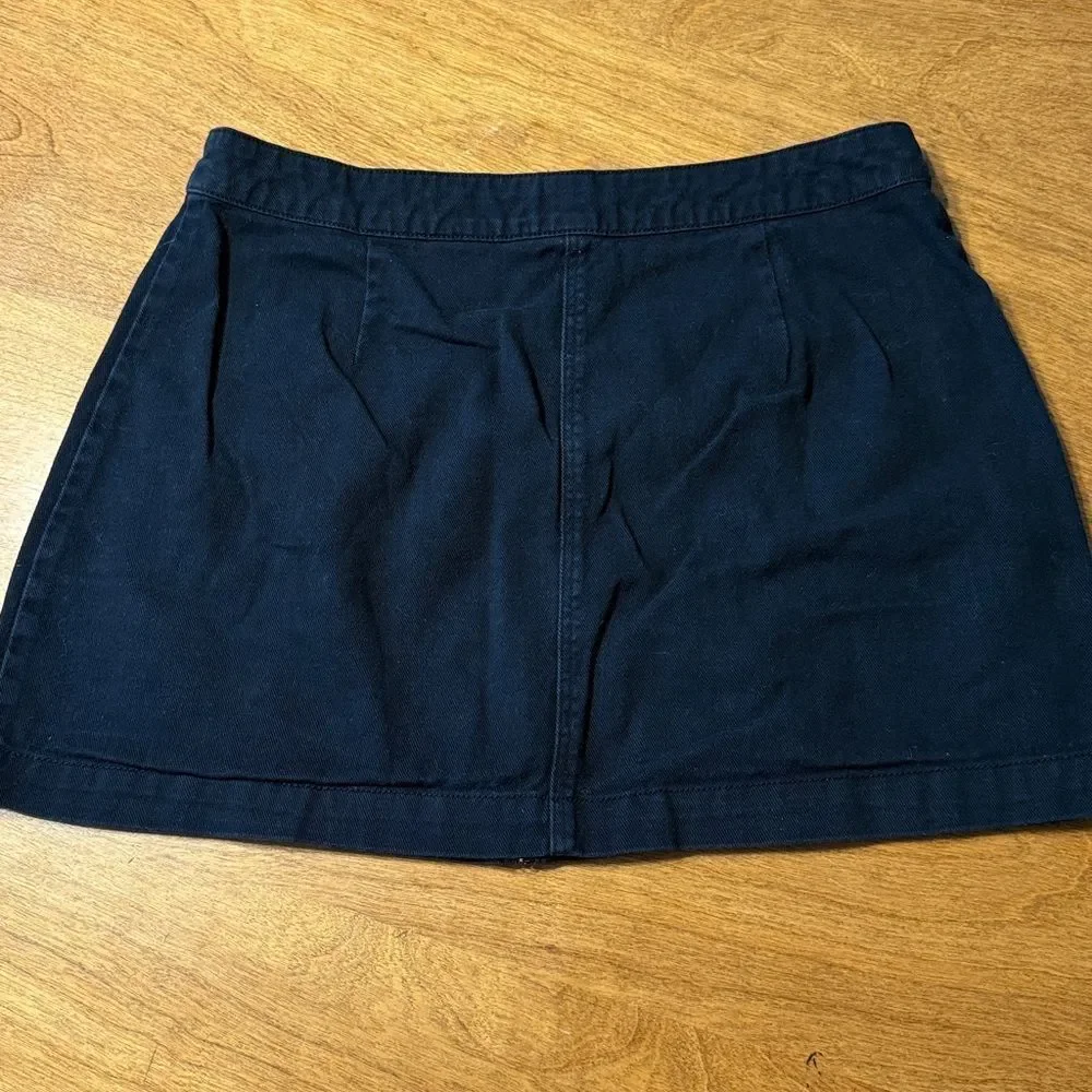 H&M Divided Black Denim Pencil Skirt with Zipper